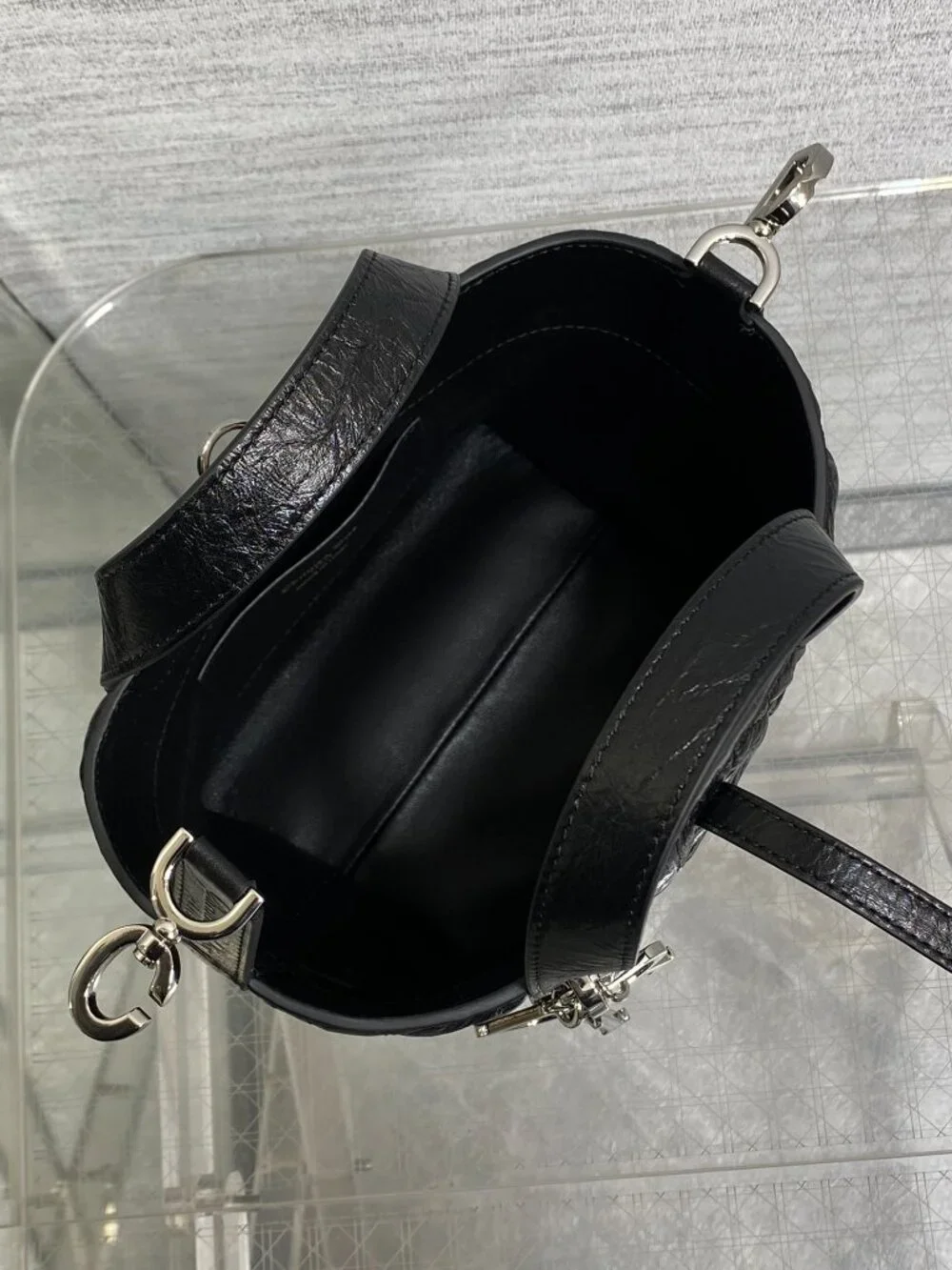 Christian Dior Mini Macrocannage Bucket Tote